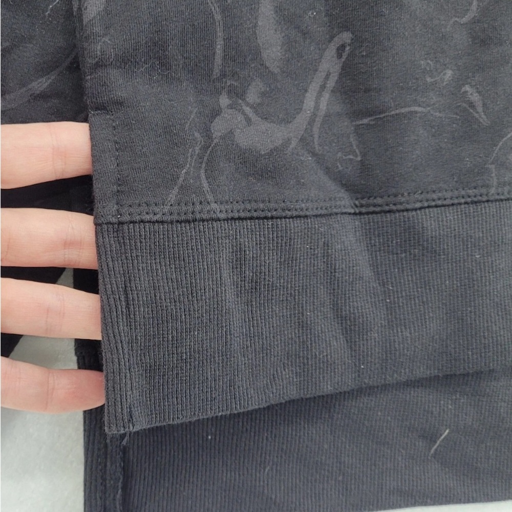 Women's French Terry Crewneck Sweatshirt All in Motion Black Marble Size M NWT - Picture 4 of 11